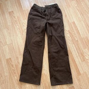 Women’s Brown Straight-Leg Pants